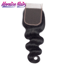 Load image into Gallery viewer, Mornice Hair Malaysian Body Wave Lace Closure 4X4 Lace Closure Free Part All Hand Tied Bleached Knots Remy Hair Closure
