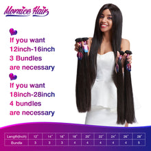 Load image into Gallery viewer, Mornice Hair Peruvian Straight Remy Hair 1 Bundle 12-26 Inch Natural Black Color 100% Human Hair Weave Free Shipping 100g
