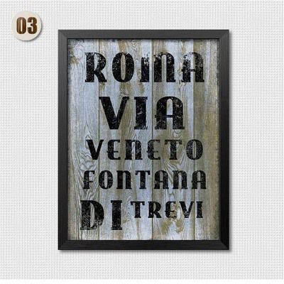 retro wood grain style quote wall canvas painting english letters picture wall painting room art home decor poster print FG0012