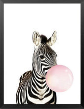 Load image into Gallery viewer, Nordic Cute Animals Zebra Giraffe Panda Canvas Painting Cartoon Bubbles Balloon Print Poster Canvas Art For Child Room HD2178
