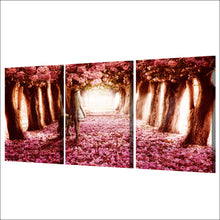 Load image into Gallery viewer, HD printed 3 Piece Cherry Blossoms Canvas Painting Pink Canvas Prints Flowers Wall Pictures for Living Free Shipping ny-6721B
