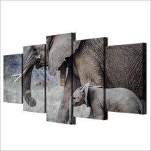 Load image into Gallery viewer, HD Printed elephants walk young trunk tusks Painting Canvas Print room decor print poster picture canvas Free shipping/ny-6031
