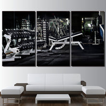 Load image into Gallery viewer, HD Printed 3 Piece Canvas Art Fitness Equipment Painting Wall Pictures for Living Room Decorative Frame Free Shipping NY-6939D
