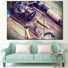 Load image into Gallery viewer, HD Printed 3 Piece Canvas Art Pulley Fishing Rod Hook Painting Wall Pictures for Living Room Model Canvas Free Shipping NY-6935C

