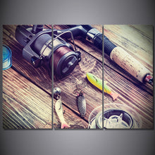 Load image into Gallery viewer, HD Printed 3 Piece Canvas Art Pulley Fishing Rod Hook Painting Wall Pictures for Living Room Model Canvas Free Shipping NY-6935C
