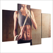 Load image into Gallery viewer, HD Printed 4 Piece Canvas Art Fitness Sexy HD Gym Bodybuilding Painting Wall Pictures for Living Room Free Shipping NY-6921D

