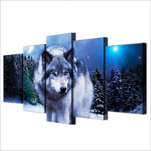 Load image into Gallery viewer, HD Printed Snow Wolf Moon Group Painting Canvas Print room decor print poster picture canvas Free shipping/H057
