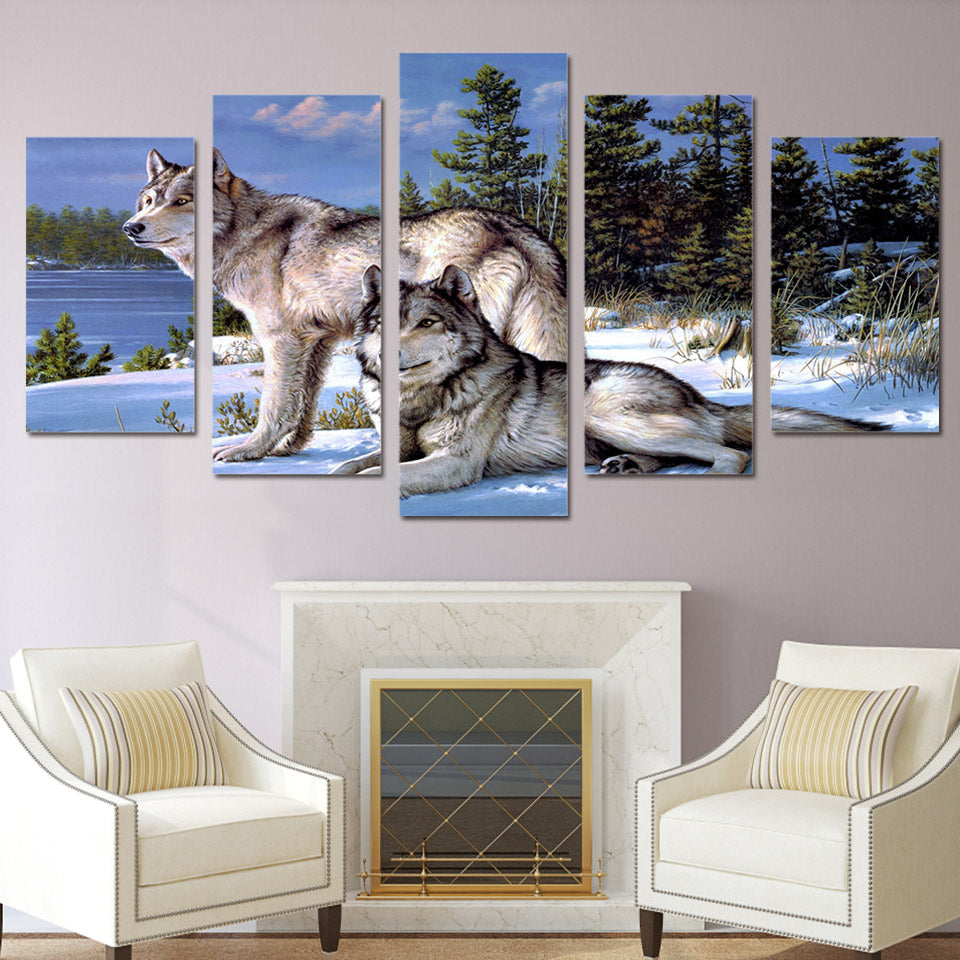 HD Printed Wolf Figure  Painting on canvas room decoration print poster picture canvas Free shipping/ny-4001