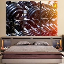 Load image into Gallery viewer, HD Printed 3 Piece Canvas Art Fitness Dumbbells Painting Gym Equipment Wall Pictures for Living Room Free Shipping NY-6943C
