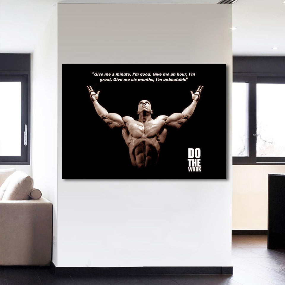 1 Piece Canvas Art Bodybuilding Saying Printed Wall Art Home Decor Canvas Painting Picture Poster Free Shipping CU-1404B