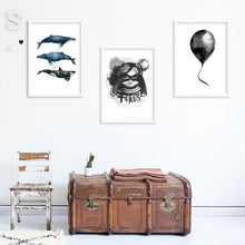 Load image into Gallery viewer, Nordic Poster Kid Room Nursery Cuadros Posters And Prints Fish Wall Art Canvas Painting Wall Pictures For Living Room UnFramed

