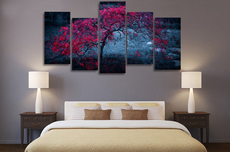 HD Printed tree  light purple autumn Painting Canvas Print room decor print poster picture canvas Free shipping/ny-4933