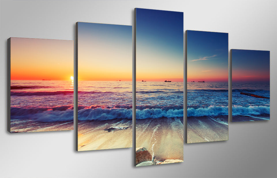 HD Printed Sunset beach landscape Painting Canvas Print room decor print poster picture canvas Free shipping/ny-4320
