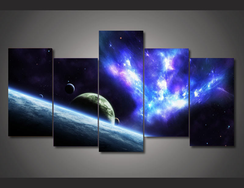 HD Printed Stars universe space Painting on canvas room decoration print poster picture canvas Free shipping/ny-1708