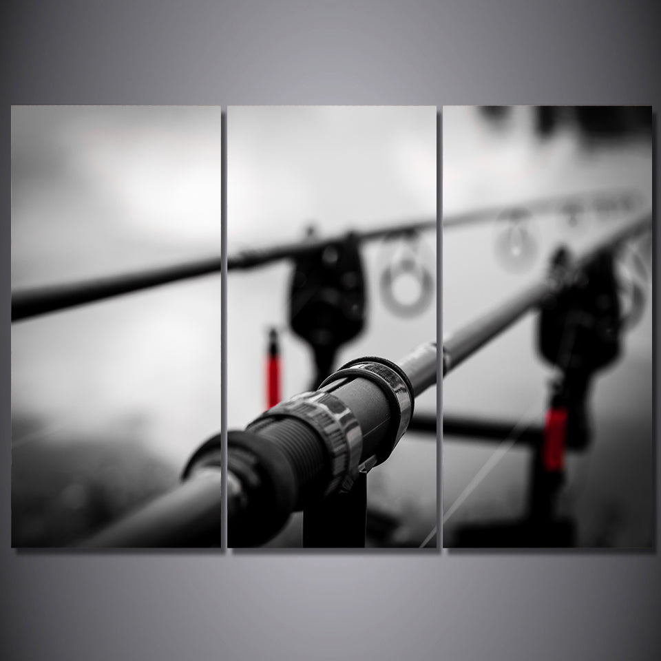 HD Printed 3 Piece Canvas Art Fishing Rod Painting Wall Pictures for Living Room Large Wall Pictures Free Shipping NY-6936C