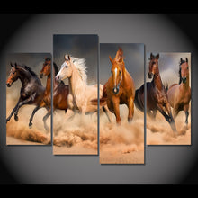Load image into Gallery viewer, HD printed 4 piece canvas art Animal horses runing painting wall pictures for living room modern free shipping/CU-1622A
