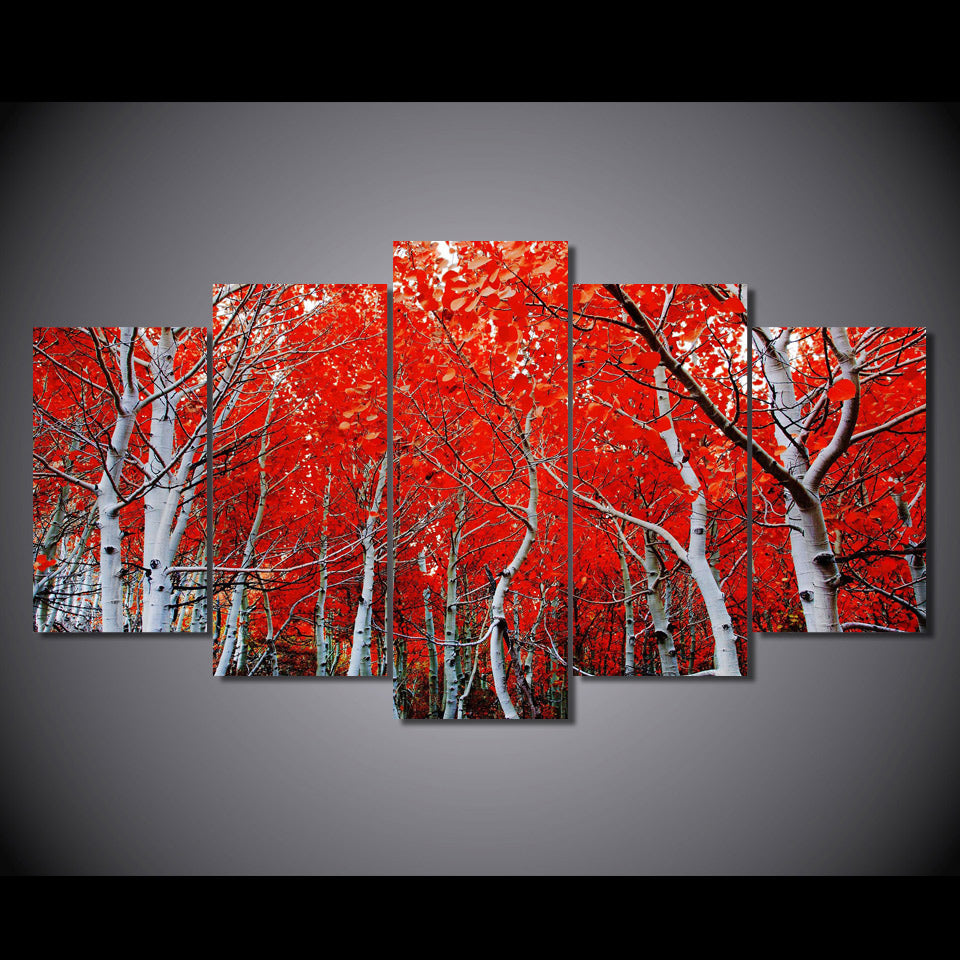 canvas art Printed red autumn Maple Leaf Painting Canvas Print room decor print poster picture canvas Free shipping/NY-5731