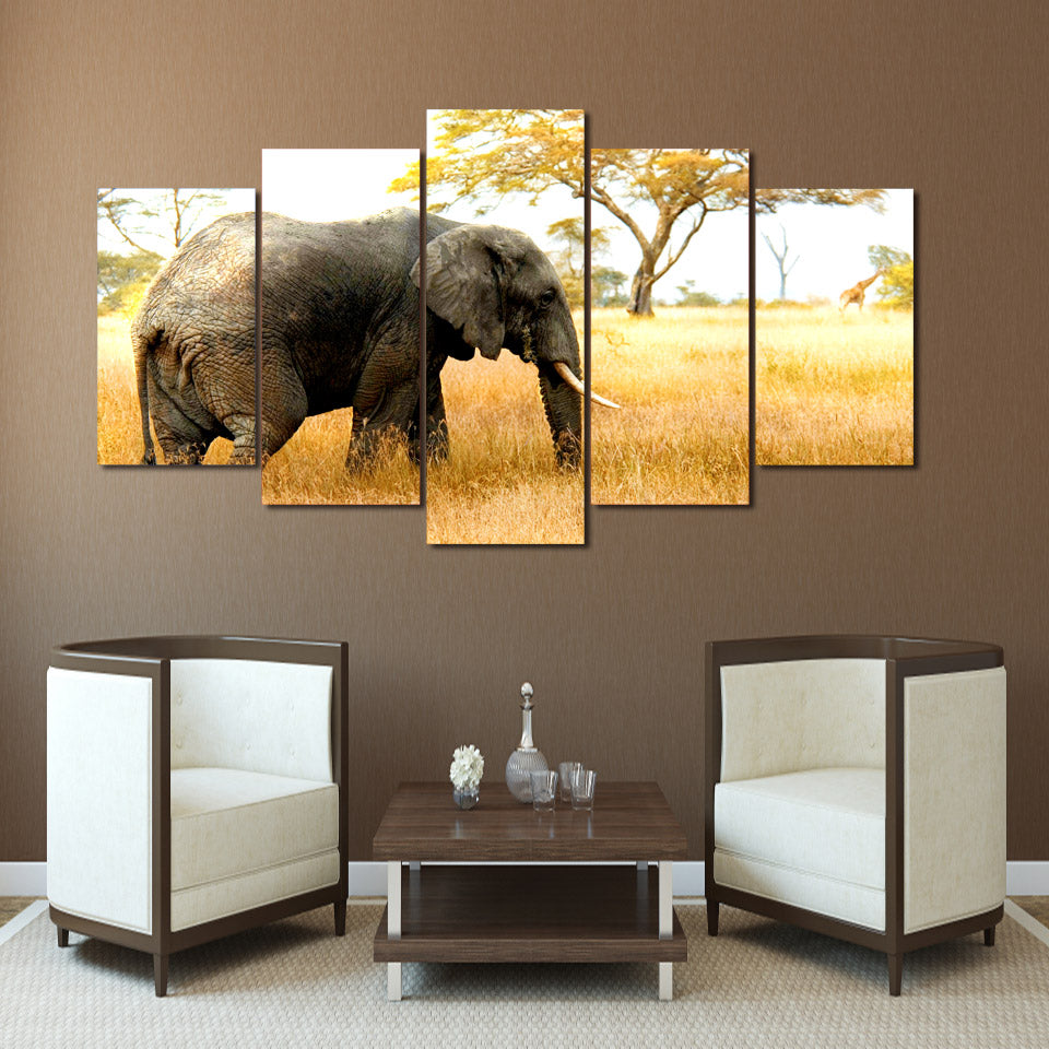 HD Printed Africa Elephants Landscape Group Painting room decor print poster picture canvas Free shipping/ny-019