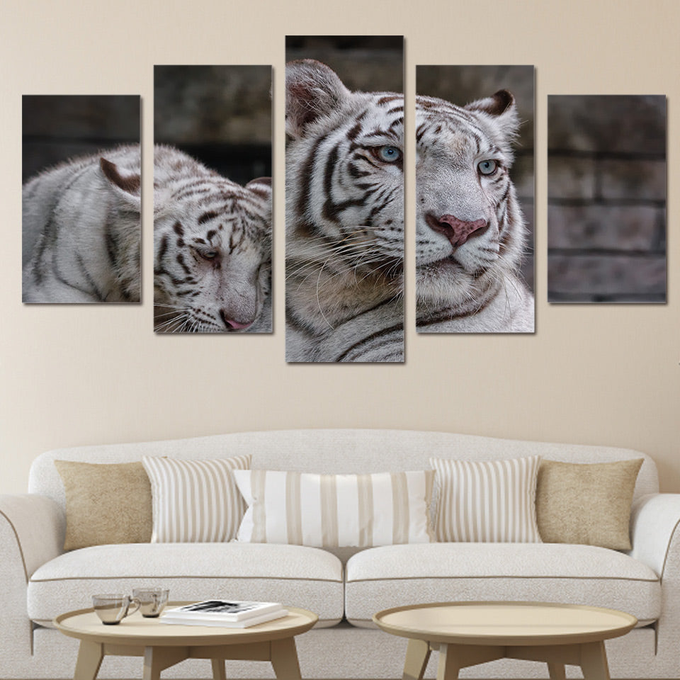 HD Printed White Tiger Painting on canvas room decoration print poster picture canvas Free shipping/ny-2194
