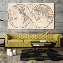 Load image into Gallery viewer, HD Printed 1 piece canvas 1820 published in the world ancient map Painting room decoration  poster Free shipping/NY-6835
