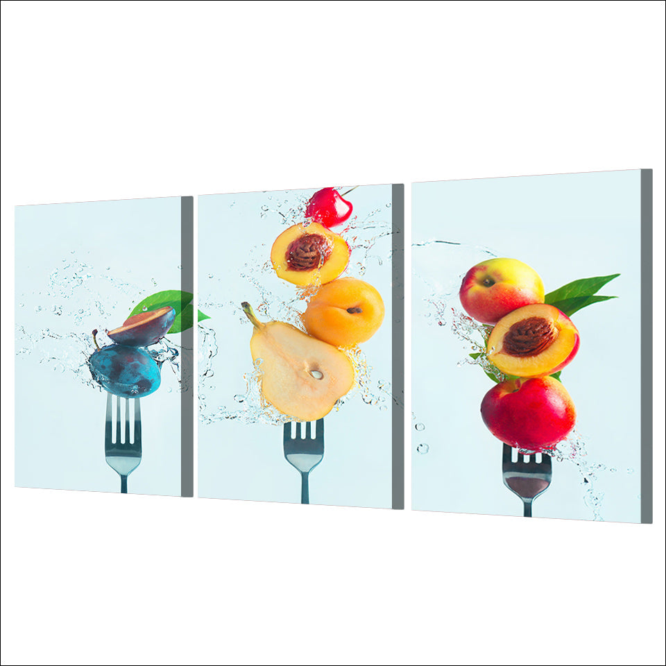 HD Printed 3 Piece Canvas Art Fruit Peaches Painting Wall Pictures for Dining Hall Modern Decoration Free Shipping NY-6966A