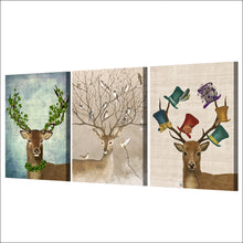 Load image into Gallery viewer, HD printed 3 piece Deer Birds Forest Nordic Canvas Wall Art Pictures for Living Room Posters and Prints Free shipping/ny-6758D
