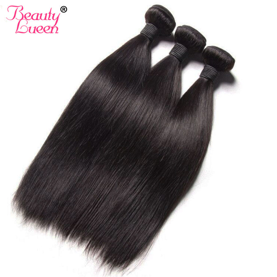 New Human Hair Bundles 8-28 inch 100% Brazilian Straight Hair Weave Natural Color 8-28" Can Be Dyed Non Remy Hair Beauty Lueen