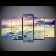 Load image into Gallery viewer, 5 piece canvas art sea beach coast waves poster HD printed home decor canvas painting picture Prints Free Shipping NY-6585C
