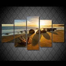 Load image into Gallery viewer, HD Printed 5 piece Canvas Art Paintings Beach Sunset Sea Stones Room Decor Canvas Paintings Wall Art Posters and Prints ny-6214

