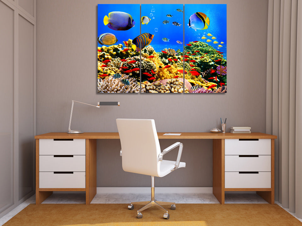 HD Printed Marine fish coral Painting Canvas Print room decor print poster picture canvas Free shipping/ny-6411C
