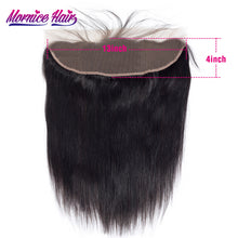 Load image into Gallery viewer, Mornice Hair Brazilian Remy Hair 13X4 Lace Frontal Closure Straight Bleached Knots Baby Hair 130% Density Free Shipping

