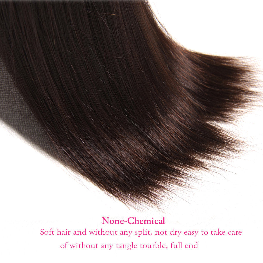 Non-Remy Hair Malaysian Straight Hair 100% Human Hair Weave Bundle Bouncy No Split Ends 1B Free Shipping 1 Piece Beauty Lueen