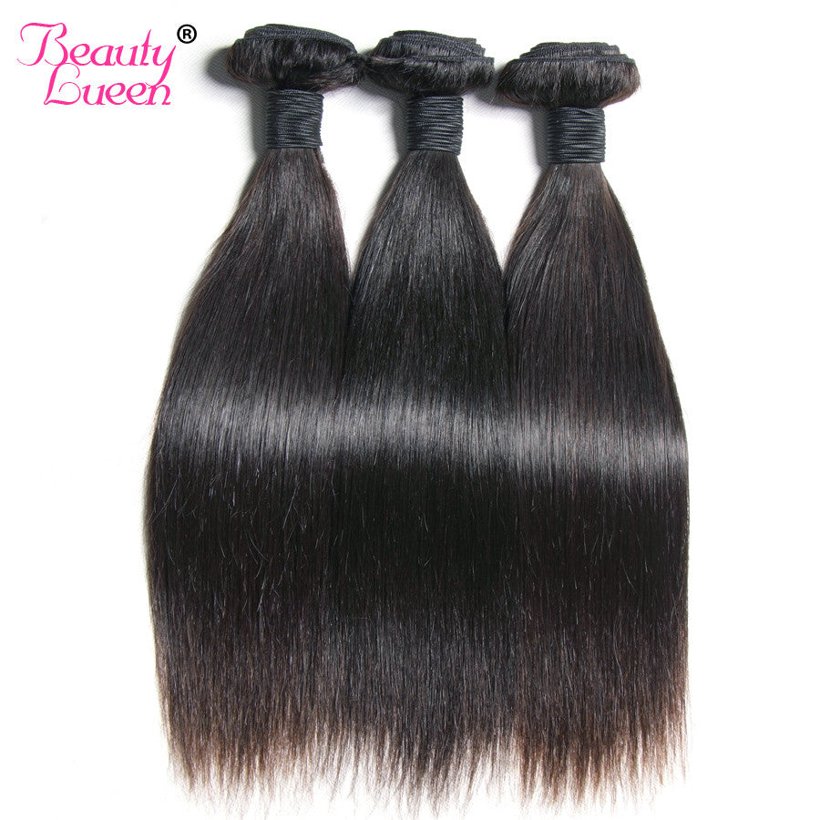 Peruvian Straight Virgin Hair 8-28'' Natural Color Unprocessed Human Hair Bundles Can Be Dyed And Blexhed Beauty Lueen Hair