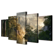 Load image into Gallery viewer, wall art canvas painting HD Printed landscape mountain forest clouds 5 piece canvas art wall pictures for living room ny-6181
