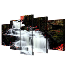 Load image into Gallery viewer, HD Printed 5 piece canvas art paintings white waterfall landscape bedroom decor artwork canvas posters and prints ny-6234
