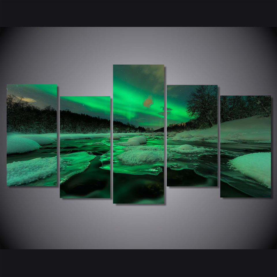 HD Printed aurora south norway landscape Painting on canvas room decoration print poster picture canvas Free shipping/NY-6327