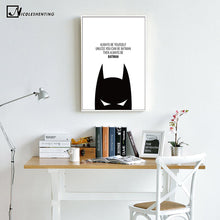 Load image into Gallery viewer, Cartoon Superheroes Batman Motivational Poster Quote Print Wall Art Canvas Painting Nursery Picture Baby Living Room Home Decor
