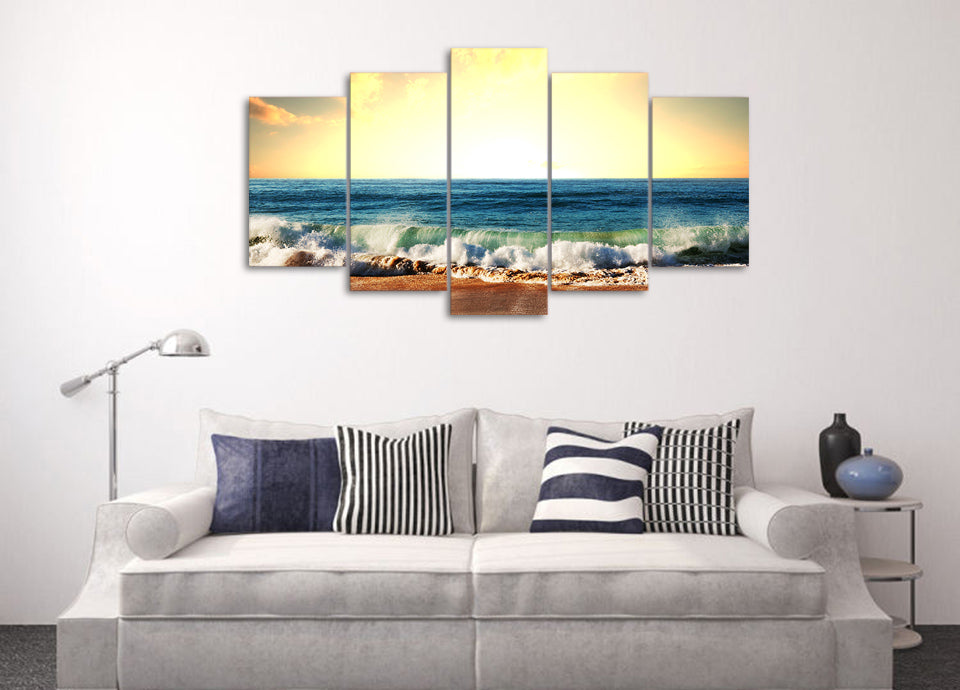 HD Printed Beach waves Painting on canvas room decoration print poster picture canvas Free shipping/ny-1416