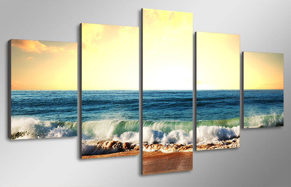 HD Printed Beach waves Painting on canvas room decoration print poster picture canvas Free shipping/ny-1416