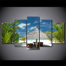 Load image into Gallery viewer, HD Printed 5 Piece Canvas Art Tropical Island Painting Tropical Palm Tree  Wall Pictures for Living Room Free Shipping NY-7001B
