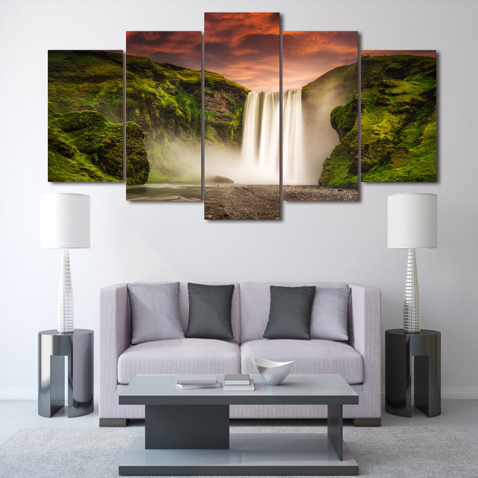 HD Printed Natural waterfall landscape Painting Canvas Print room decor print poster picture canvas Free shipping/ny-2983