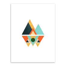 Load image into Gallery viewer, Modern Geometric Abstract Shape Mountain A4 Art Print Poster Nordic Wall Picture Living Room Home Decor Canvas Painting No Frame
