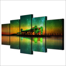Load image into Gallery viewer, HD Printed 5 Piece Canvas Art Aurora Abstract Lake Modular Painting Wall Pictures For Living Room Modern free shipping NY-6739A
