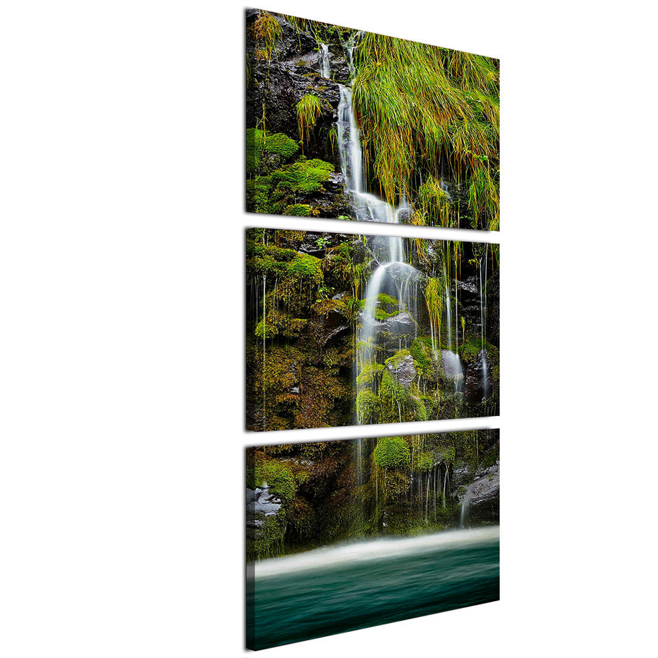 3 piece Modular Wall Paintings HD Printed Mountain Waterfall Chinese Wall Art Decorative Canvas Pictures Free Shipping ny-6786B