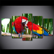 Load image into Gallery viewer, HD Printed 5 Piece Canvas Art Psittacidae Painting Feather Colorful Birds Wall Pictures for Living Room Free Shipping CU-1666C
