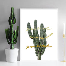 Load image into Gallery viewer, Posters And Prints Wall Art Canvas Painting Canvas Pictures For Living Room Nordic Decoration  Leaf And Cactus No Poster Frame
