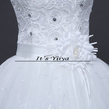 Load image into Gallery viewer, Free Shipping New 2016 White Wedding dresses Fashion Bride Wedding frocks Princess Wedding gowns Lace Sexy Vestidos De Novia H46
