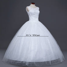 Load image into Gallery viewer, Free shipping New 2017 Summer O-neck Lace White Wedding Dresses Plus size Princess Bride Frocks Vestidos De Novia HS246
