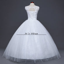 Load image into Gallery viewer, Free shipping New 2017 Summer O-neck Lace White Wedding Dresses Plus size Princess Bride Frocks Vestidos De Novia HS246
