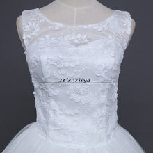 Load image into Gallery viewer, Free shipping New 2017 Summer O-neck Lace White Wedding Dresses Plus size Princess Bride Frocks Vestidos De Novia HS246
